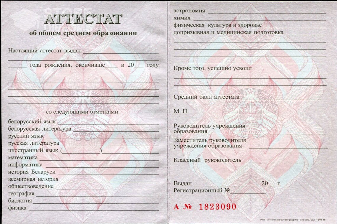 Аттестат за 11 класс Беларусь - Нижний Новгород
